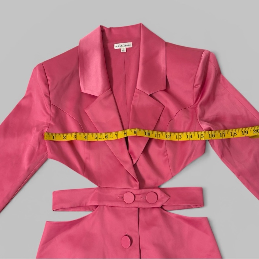 For Love & Lemons Marie Blazer Pink Mini Dress - Picture 12 of 14